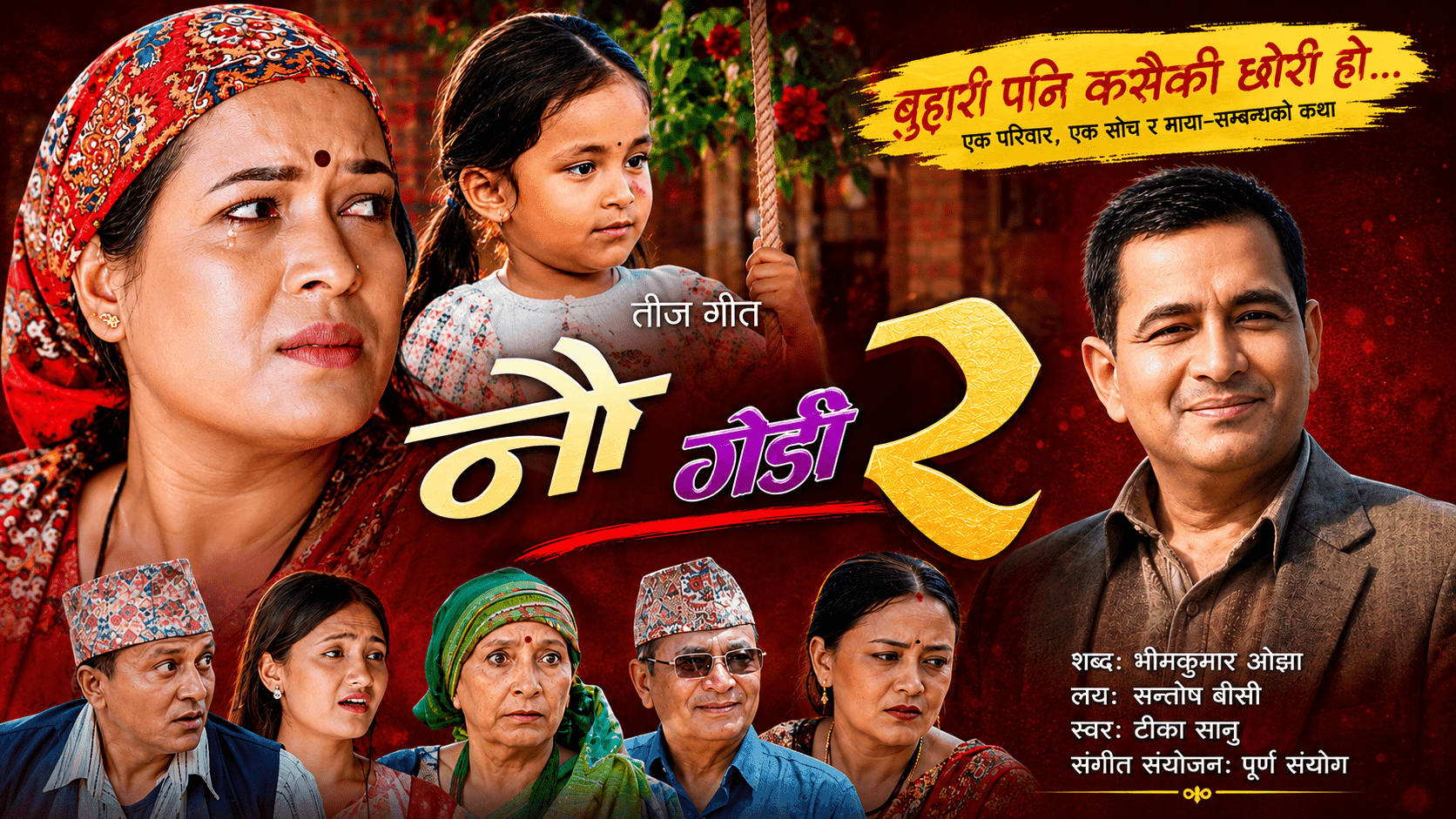 पीडामा पनि छोरीको मायाले बाँच्ने साहस स् ‘नौ गेडी–२’ सार्वजनिक (भिडियो)