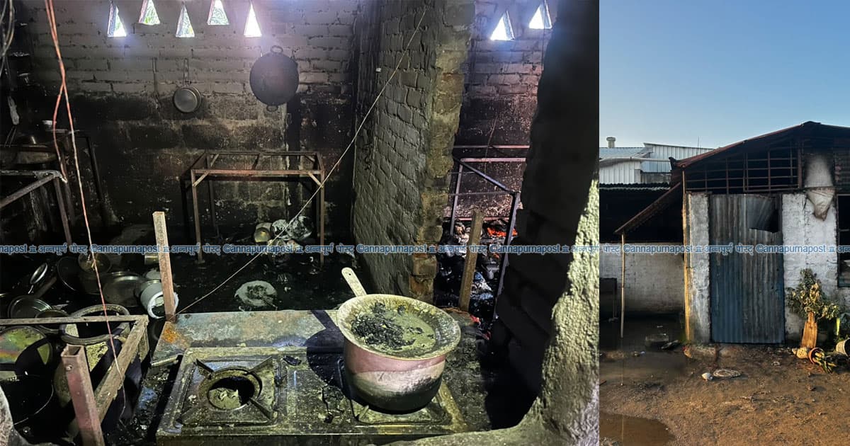बिर्तामोडमा ग्यारेजको क्यान्टिनमा आगलागी हुँदा एक जनाको मृत्यु