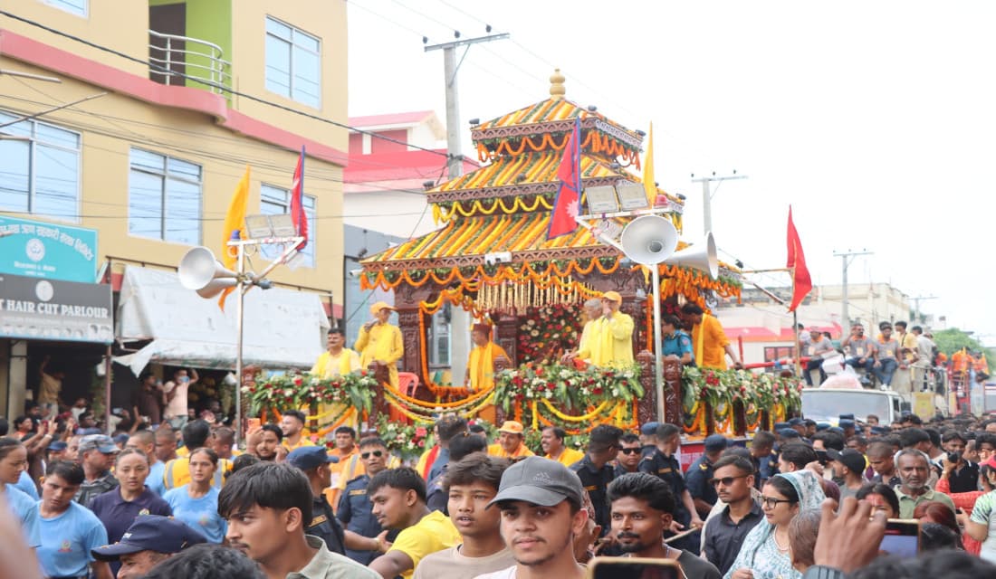 राधाकृष्ण रथयात्रामा एक सय १३ जना प्रहरीको नियन्त्रणमा