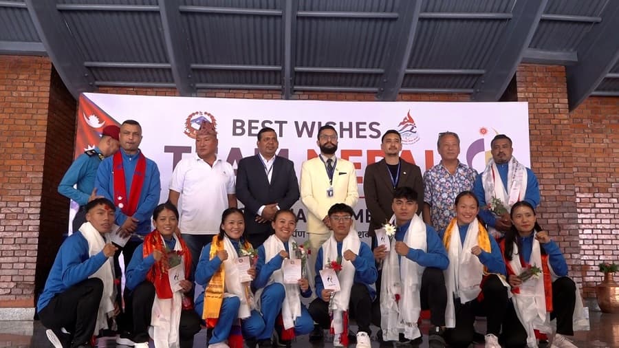 जापान उड्नुअघि कराते टोलीलाई मन्त्री पोखरेलको सन्देश : ‘नतिजा होइन, उत्कृष्ट प्रदर्शनमा ध्यान दिनुस्’