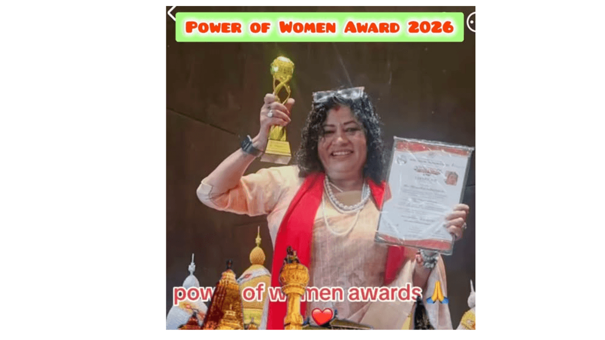 विश्वमञ्चमा नेपाली नारीको उच्च पहिचान : थाइल्यान्डमा भागीरथा विष्ट ‘पावर अफ वुमेन’बाट विभूषित