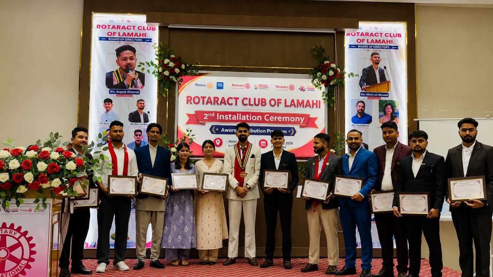 रोटर्याक्ट क्लब अफ लमहीको दोस्रो पदस्थापन, अध्यक्षमा भुसाल चयन