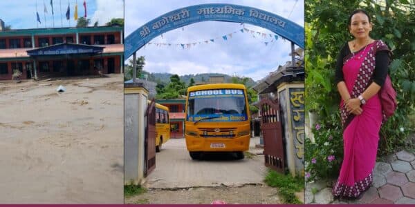 केही मिनेटमै जोगिए ४१६ विद्यार्थी, त्रिशूलीले डुबायो बागेश्वरी विद्यालय