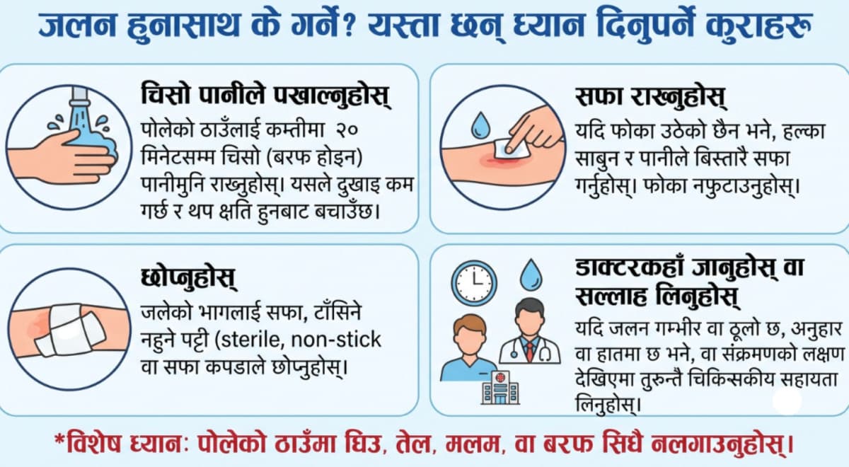 जलन हुनासाथ के गर्ने ? यस्ता छन् ध्यान दिनुपर्ने कुराहरू