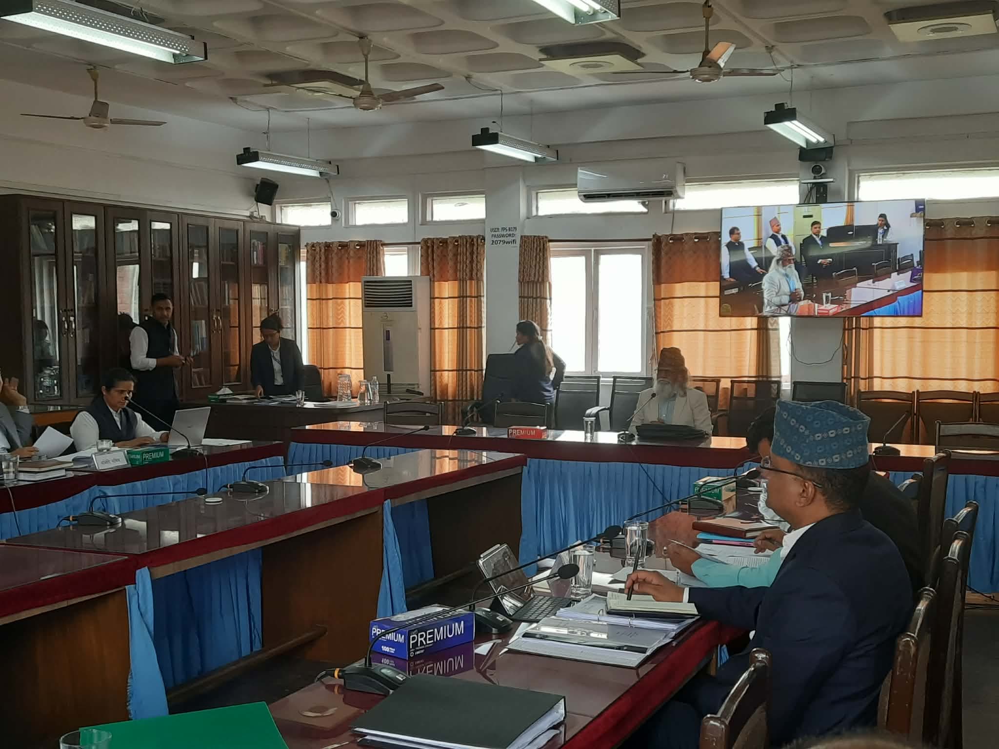 संसदीय सुनुवाइ समितिको बैठक आज, यस्ता छन् कार्यसूची