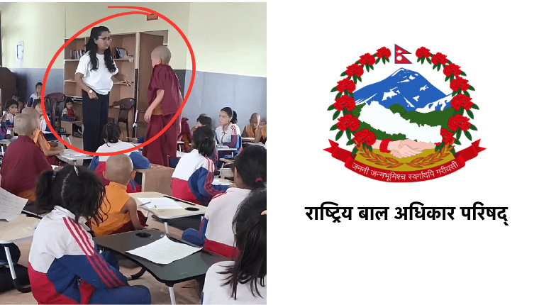 शिक्षिकाले विद्यार्थी पिटेको भाइरल भिडिओपछि बाल अधिकार परिषद् भन्छः यस्तोमा १०८९ मा कल गर्नु