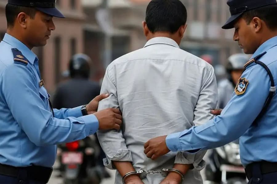 झन्डै ५६ लाख रुपैयाँसहित २ जना पक्राउ