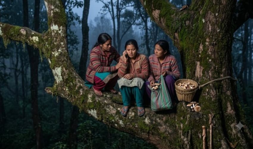 च्याउ खोज्न गएकी ३ महिलाको फोनः हामीलाई लिन आउनु